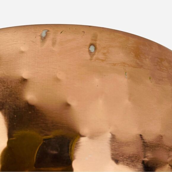 RARE Pier 1 Imports India Hammered Copper Nesting Bowl Set of 4 Stainless Steel - Picture 15 of 16